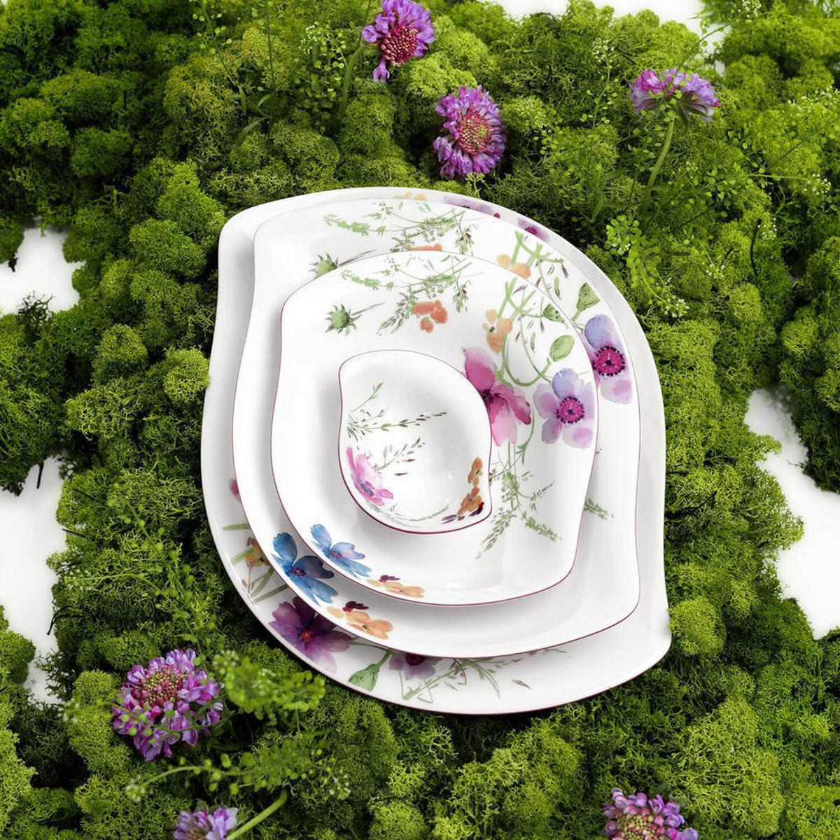 SCHALEN Mariefleur Serve & Salad bunt 36 x 26 cm 6er Set - Multicolor, Keramik (1cm) - Villeroy & Boch