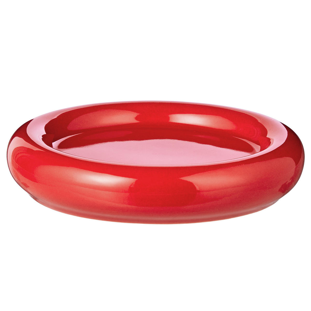 APPETIZERTELLER (4er Set) Groove - Rot, Keramik (12/12/2cm) - Butlers