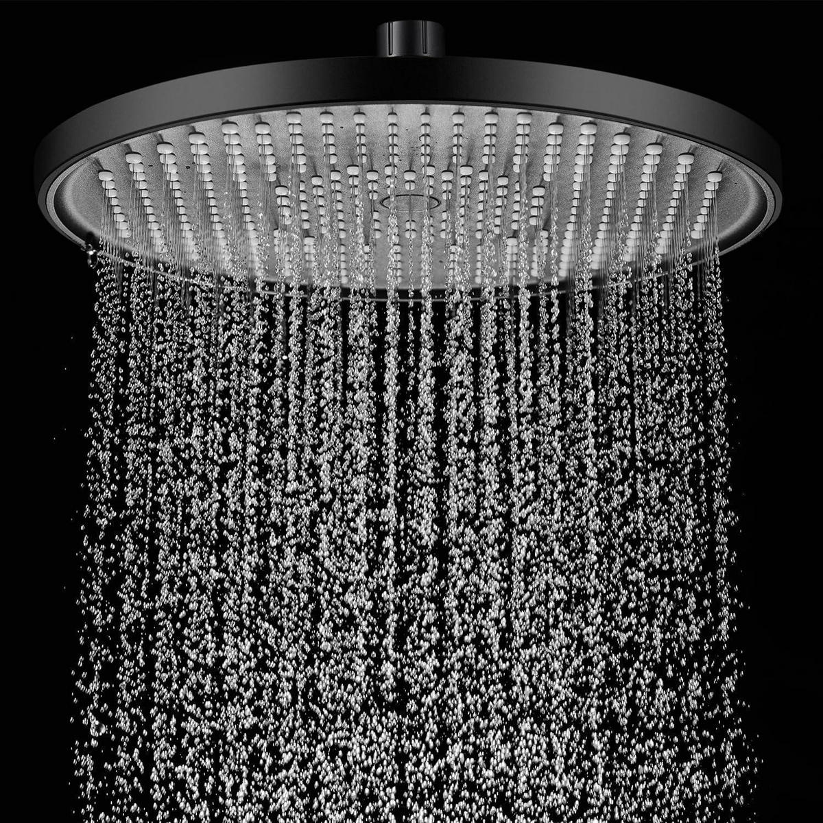 REGENDUSCHKOPF Schwarz 26 cm - Schwarz, Kunststoff (26/12.7/26cm)