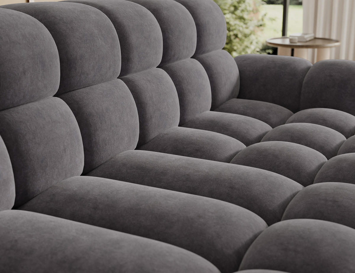 ECKSOFA Lorveno R - Grau (Aura 04) - Grau, Holzwerkstoff (283/165cm)