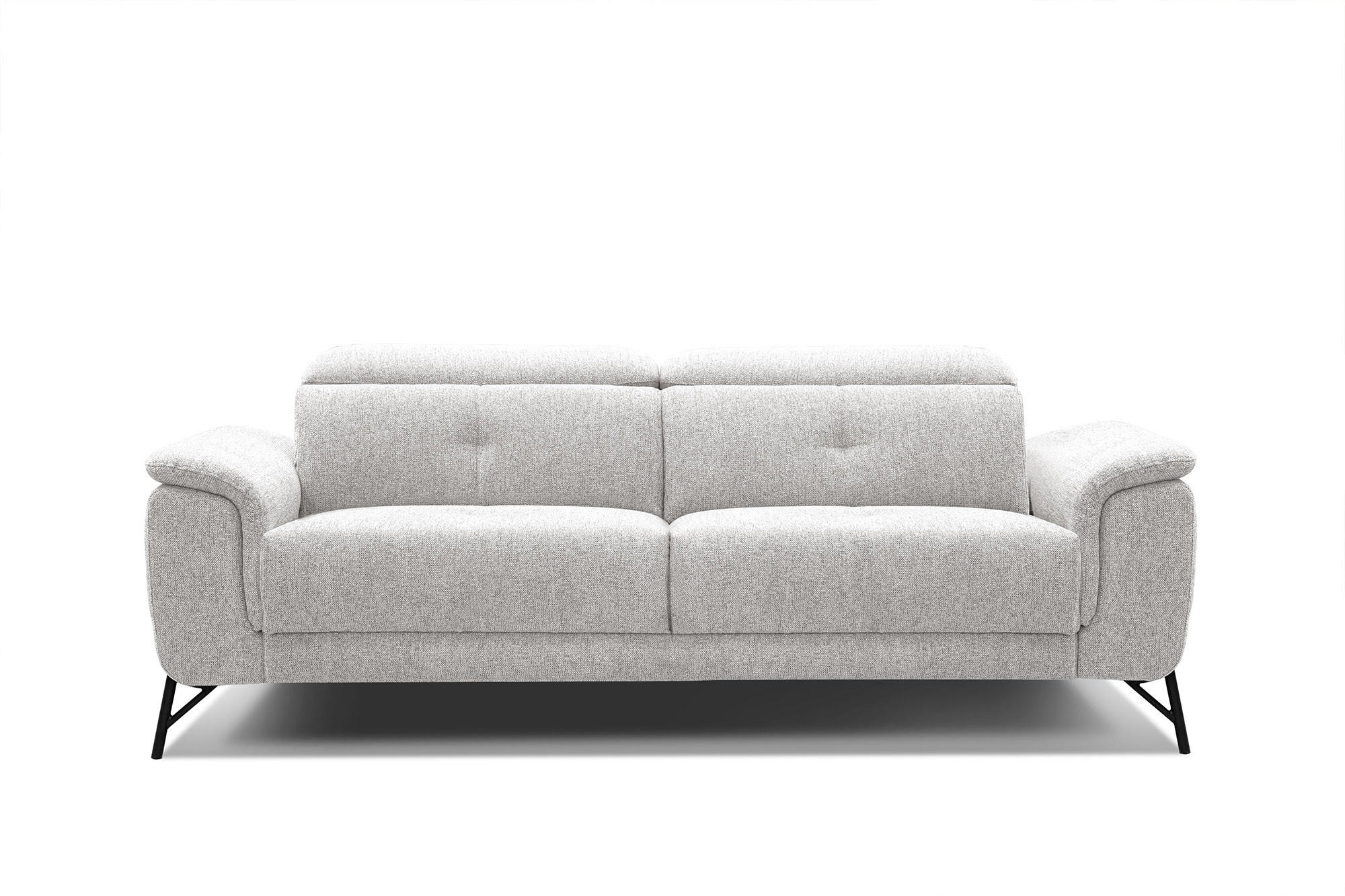 SOFA AVENA 3-Sitzer, hellgrau - Hellgrau, Holzwerkstoff/Textil (204/80/108cm) - Courtois Laville