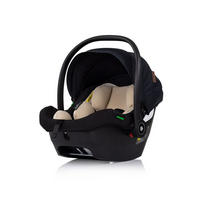 BABYSCHALE i-Size Duo Smart schwarz beige Gruppe 0+, Kissen, verstellbare Kopfstütze - Beige/Schwarz, Kunststoff (40/58/66cm) - Chipolino