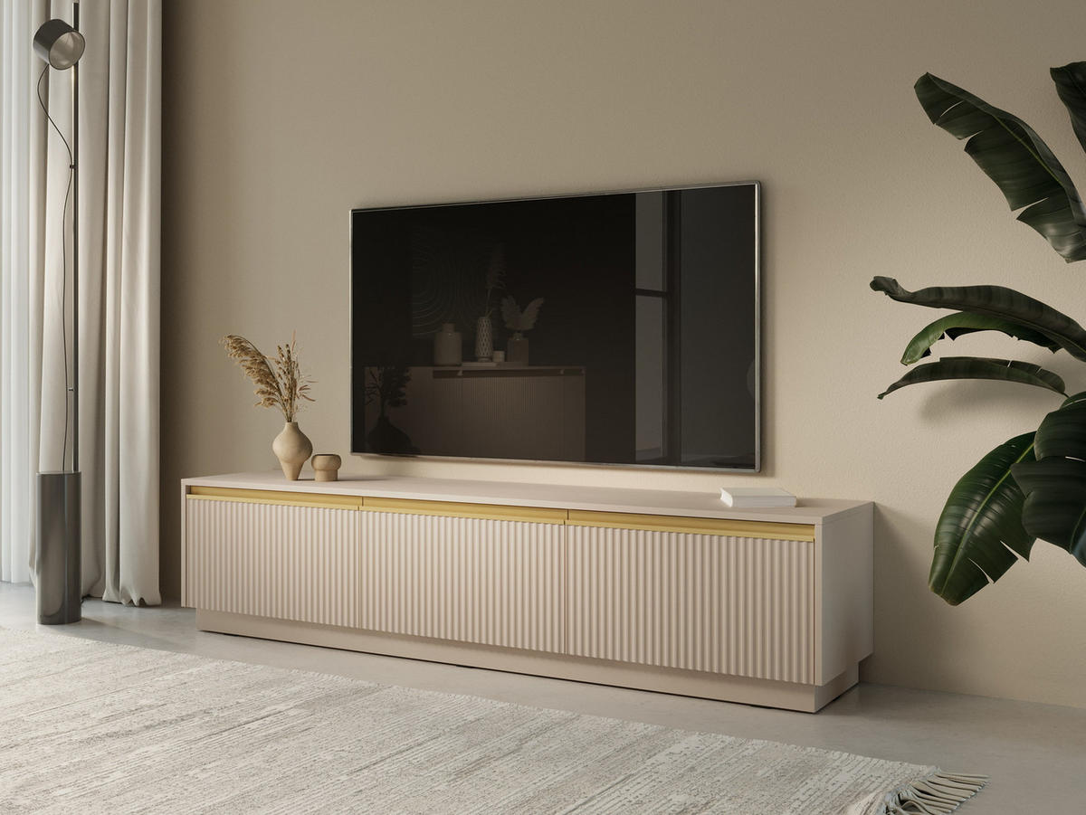 TV-SCHRANK 180 cm Baron - Hängendes oder Stehendes , Beige - Beige, Holz (180/42/39cm) - Emporius