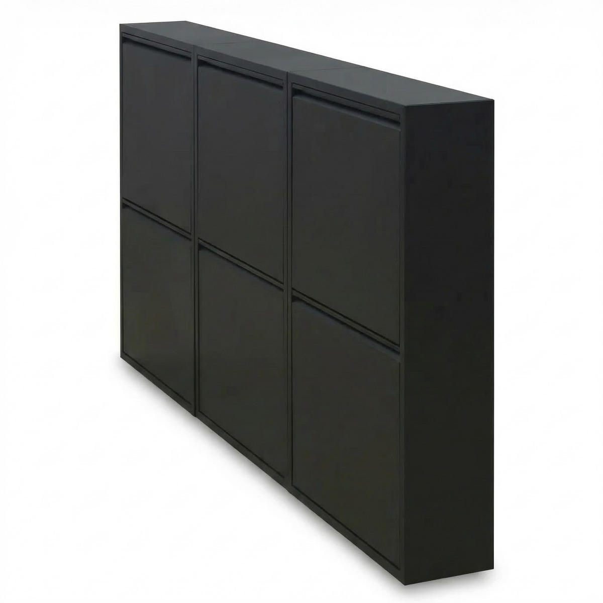SCHUHKIPPER Pisa Schwarz 150/16/73 cm - Schwarz, Metall (150/73/16cm) - ebuy24