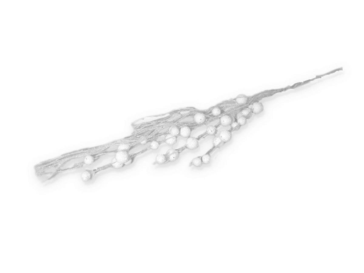 WEIHNACHTSDEKORATIONEN 5er-Set Dekozweig mit weißen Beeren und Trieben 73 cm - Weiß, Kunststoff (5/5/73cm) - LAALU