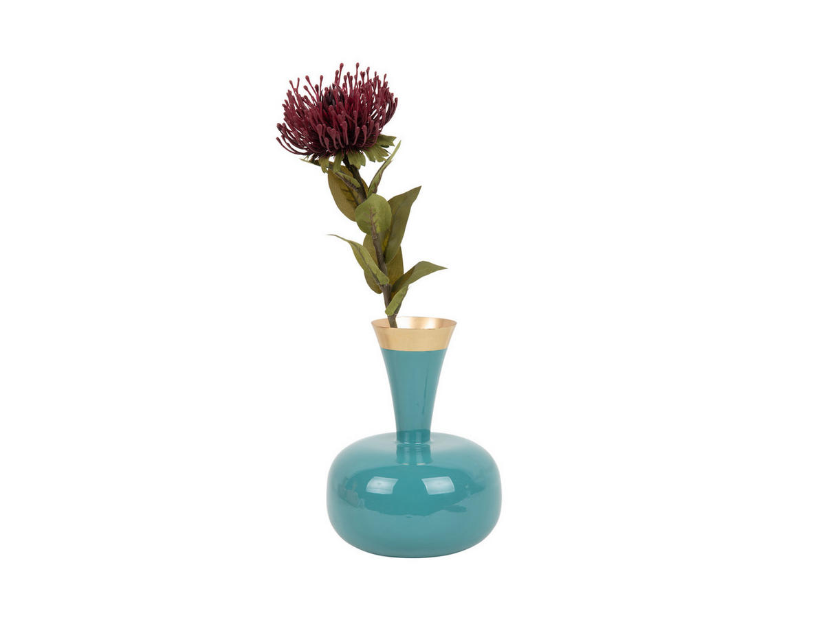 VASE Yara 17/17/24 cm - Blau, Metall (24cm) - Present Time