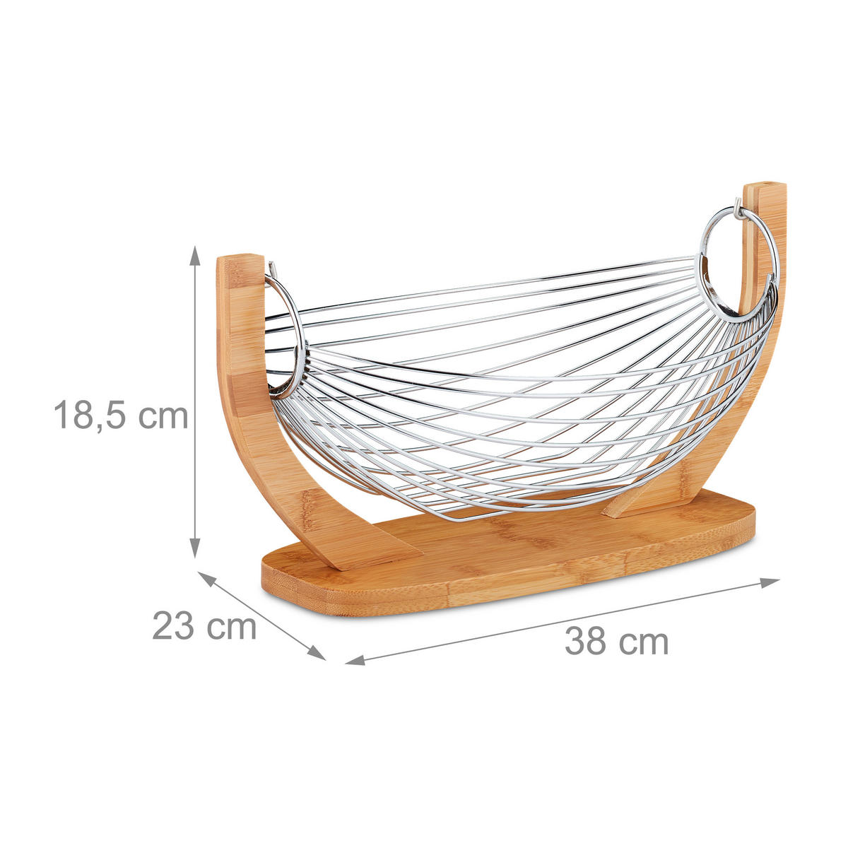 OBST-HÄNGEMATTE - Multicolor, Holz/Metall (18.5cm) - Relaxdays