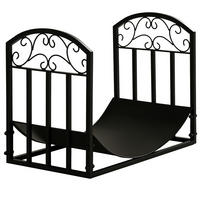 KAMINHOLZREGAL DE-10132 60 kg belastbar Schwarz - Schwarz, Metall (36/46.5/60.5cm) - ComfortXL