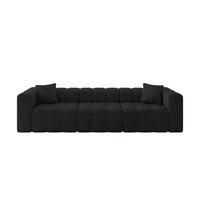 POHOVKA 3-MÍSTNÁ DONY-3 315x90x71 cm Černá Velur - černá, kompozitní dřevo/textil (315/71/90cm) - ALTDECOR