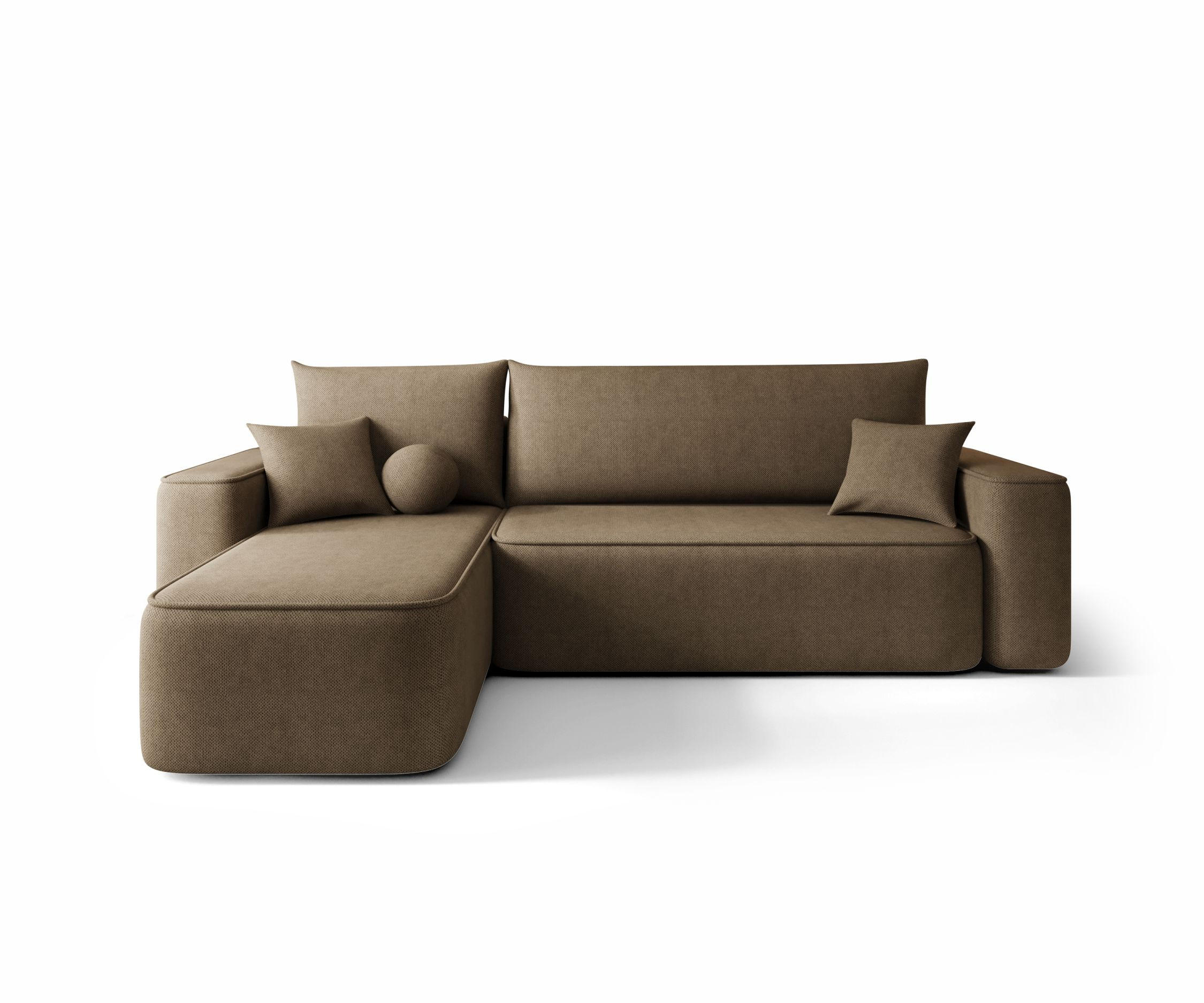 ECKSOFA mit Schlaffunktion SENNO Curio 20 Links - Braun, Textil (250/150cm) - Bedante