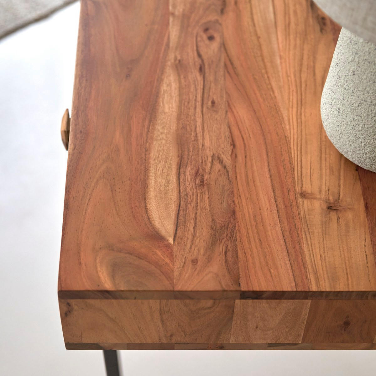 SCHREIBTISCH Temis Natur aus Akazie - Naturfarben, Holz (55/115/76cm) - Tikamoon