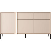 SIDEBOARD Donna in Beige mit LED 153/81/40 cm - Beige/Schwarz, Holzwerkstoff/Metall (153.1/81.4/39.5cm) - WFL GROUP