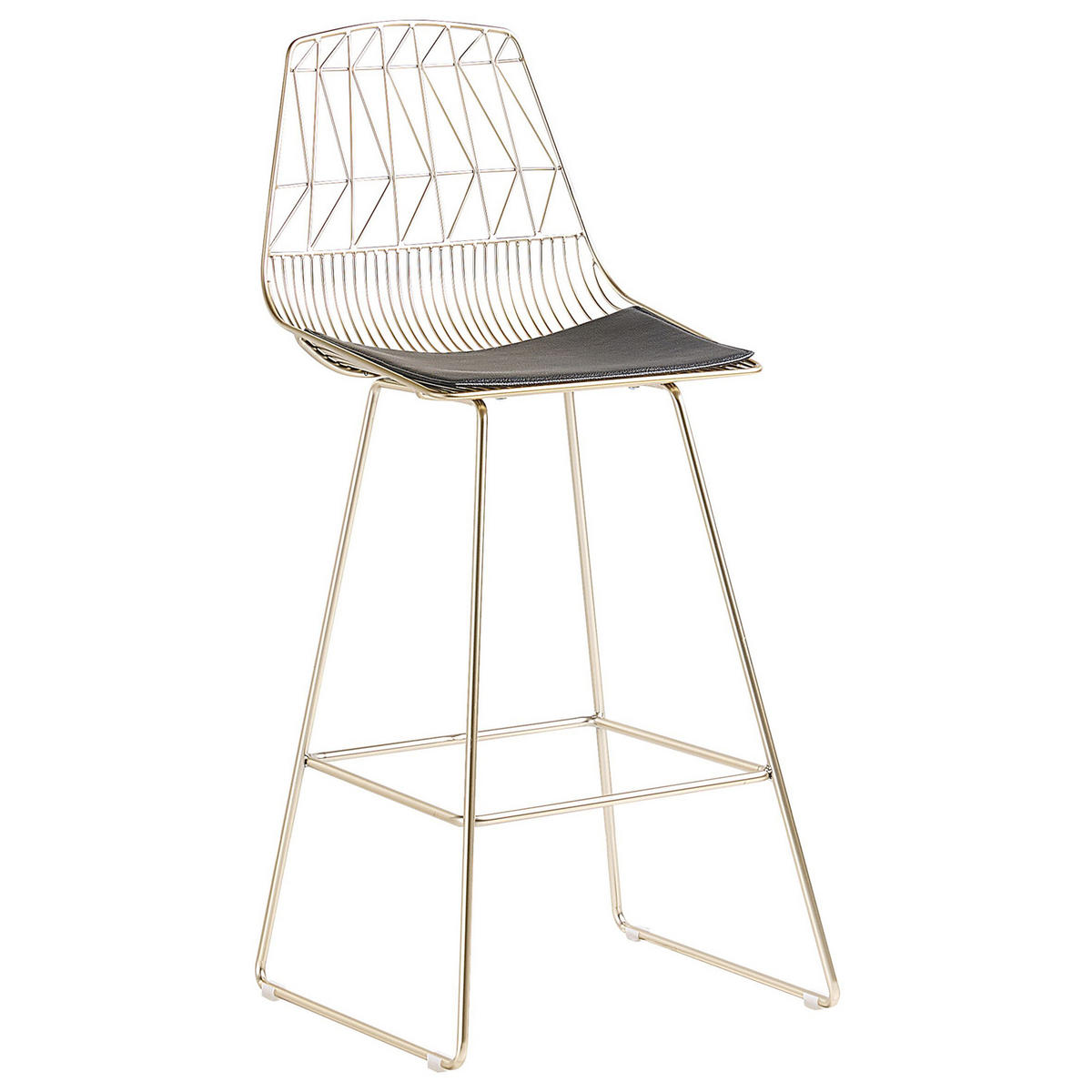 BARSTUHL 2er-Set Metall Gold Preston - Goldfarben, Textil/Metall (50/111/55cm) - Beliani