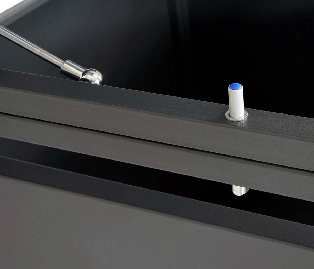 MÜLLTONNENBOX 1er XL 117x73x98cm Metall 36kg Anthrazit Kirsche-Holzoptik Dunkelbraun - Kirschbaumfarben, Metall (73/117/98cm) - PROREGAL