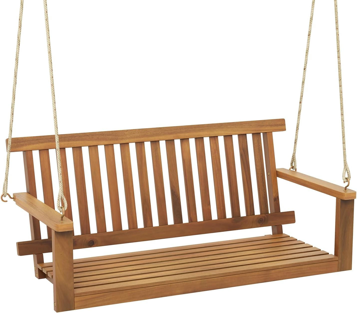 VERANDAGUNGGA Brunt - Brun, Trä (130/57/63cm) - COSTWAY