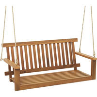 VERANDAGUNGGA Brunt - Brun, Trä (130/57/63cm) - COSTWAY