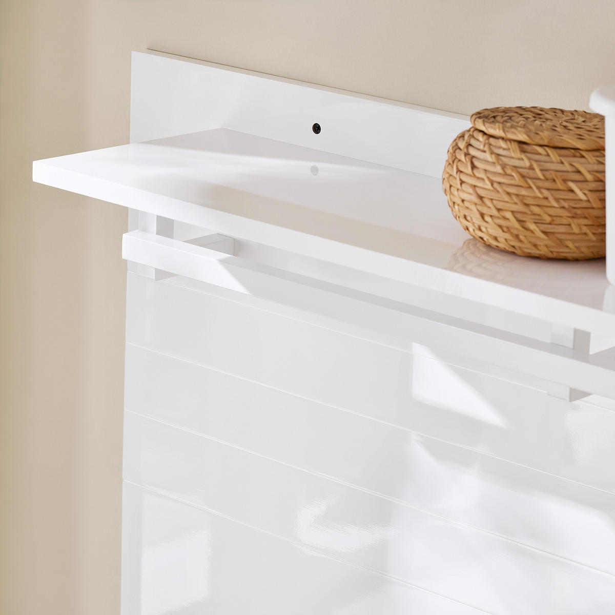 WANDGARDEROBE Weiß - Weiß, Holzwerkstoff/Metall (100/70/20cm) - SoBuy