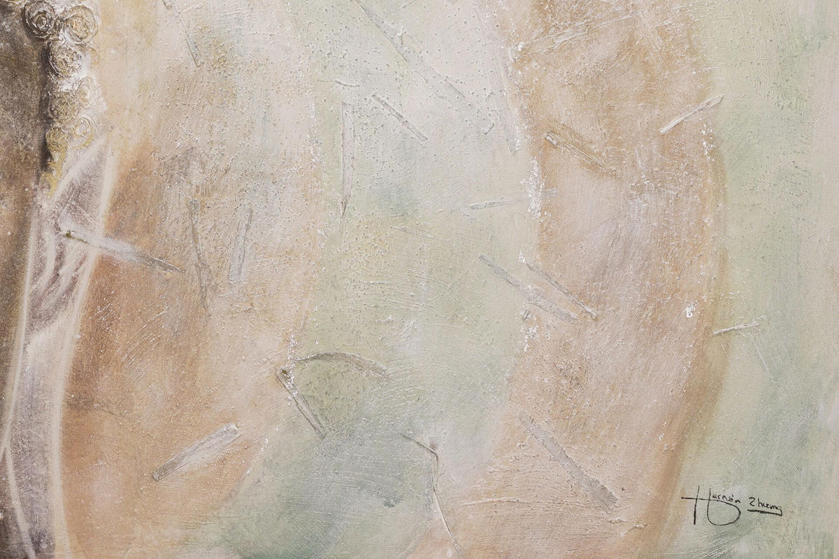 ACRYLBILD HANDGEMALT 120/60 cm - Beige, Holz/Textil (120/60cm) - KUNSTLOFT