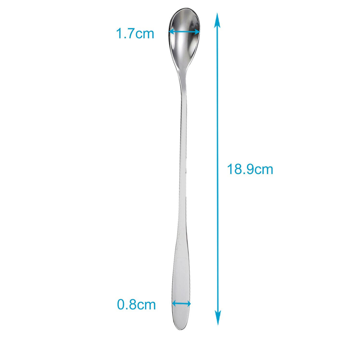 LÖFFEL-SET 18.9 cm (12-tlg) - Silberfarben, Metall - Intirilife