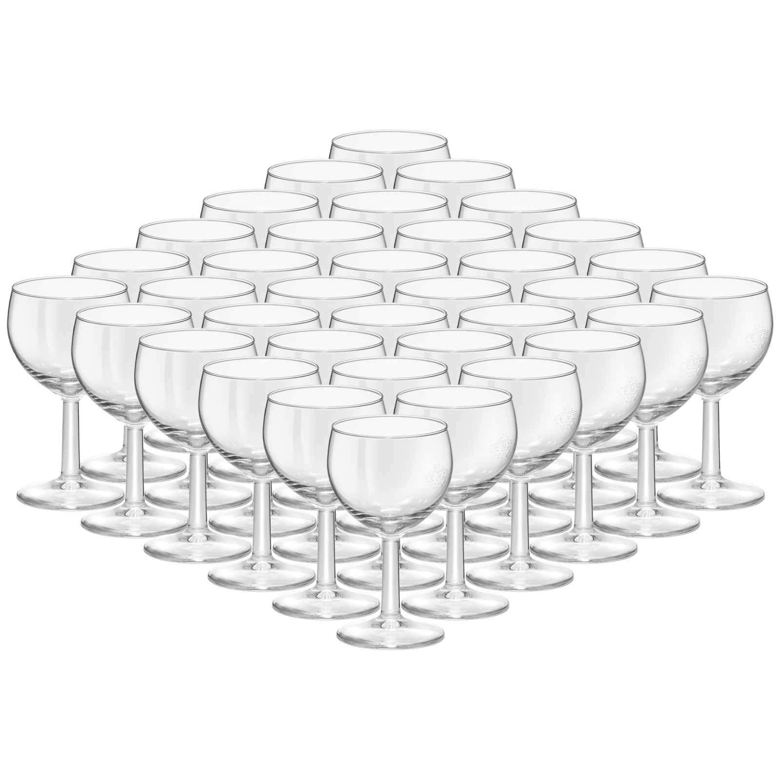 WEINGLÄSER GEEICHT Ballon Profi transparent 0,1 l 36er Set - Transparent, Glas (0.19L) - Van Well