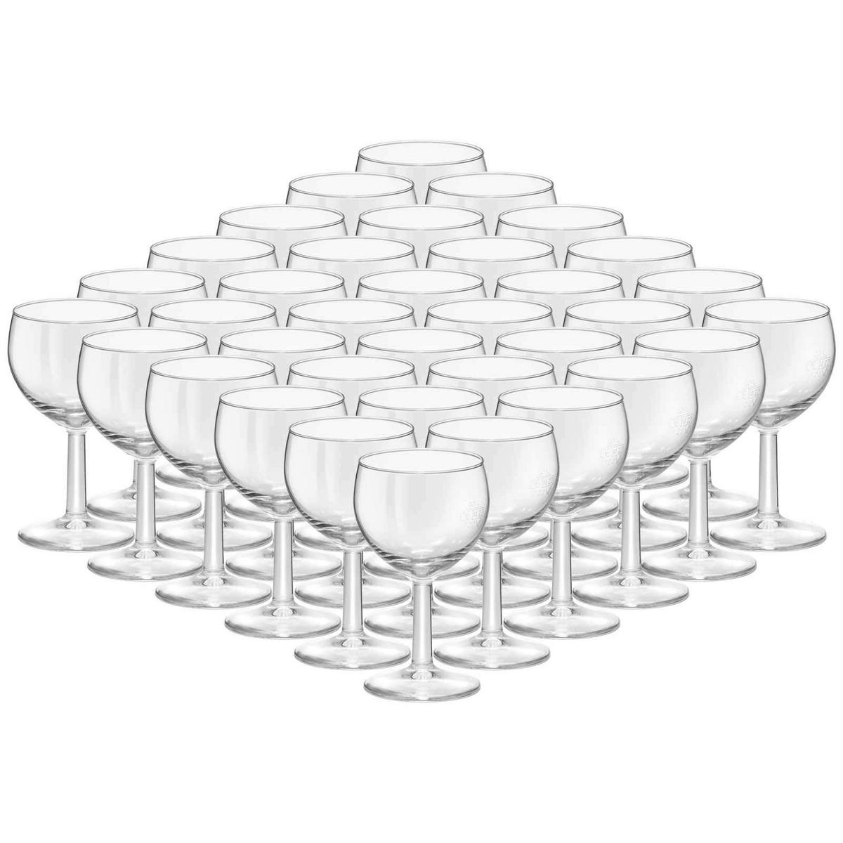 WEINGLÄSER GEEICHT Ballon Profi transparent 0,1 l 36er Set - Transparent, Glas (0.19L) - Van Well