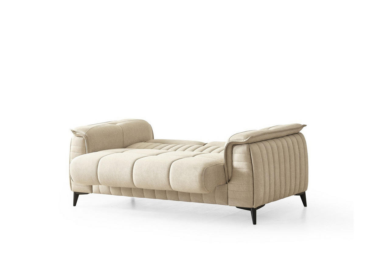 SITZGARNITUR Regina, Beige Stellvariante 2+2+1 - Beige, Holzwerkstoff/Kunststoff (178/85/95cm)