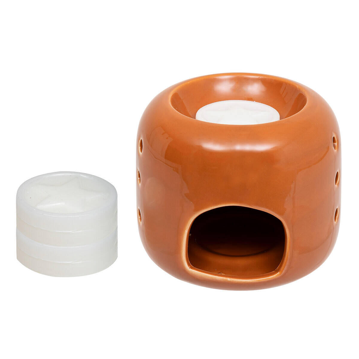 DUFTLAMPE Keramik - Orange, Keramik (12/10/12cm) - Atmosphera Createur d´interieur