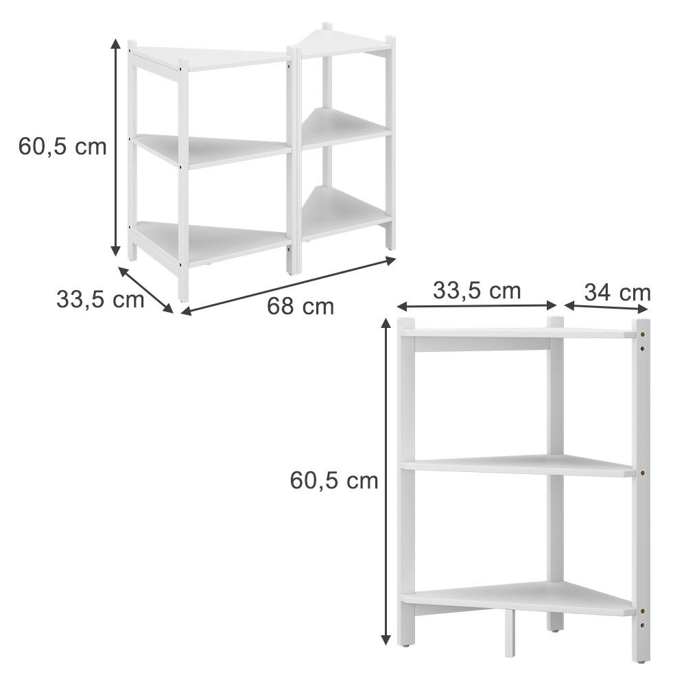 WASCHBECKENUNTERSCHRANK Zeno Weiß 68 x 60.5 cm 2er Set - Weiß, Holzwerkstoff (68/60.5/33.5cm) - Vicco