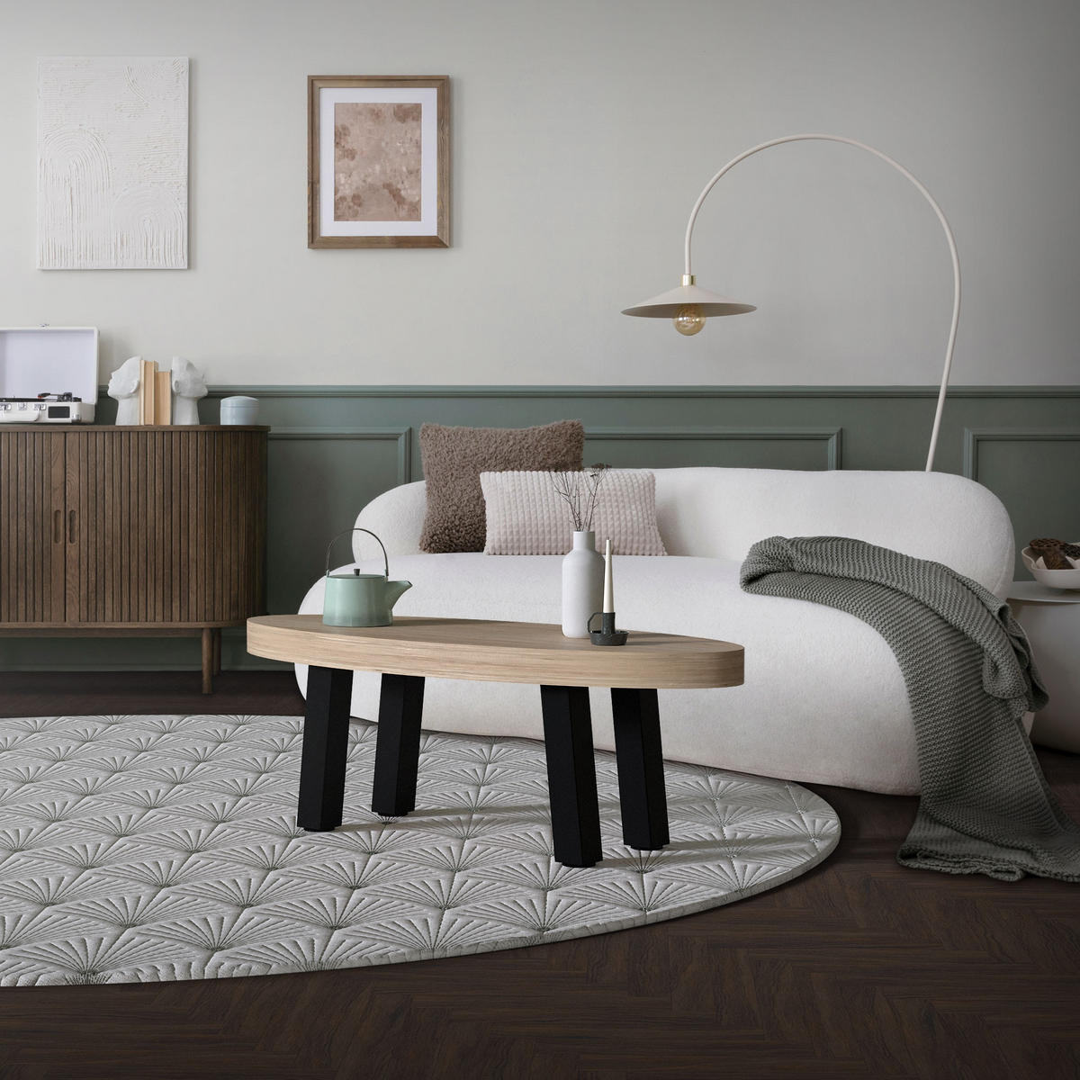 TISCHBEINE 4er Set I-96GRAD-Design H:42 cm Schwarz 8x8 cm - Schwarz, Metall (8/42/8cm) - ML-DESIGN