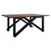 2-IN-1 COUCHTISCH UND ESSTISCH Xena Bis - Nussbaumfarben/Schwarz, Holzwerkstoff/Metall (70/100/45cm) - MIRJAN24