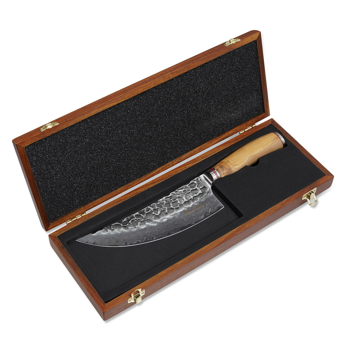 WIEGEMESSER 20 cm - Braun, Leder/Holz (35cm) - Wakoli