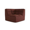 SOFAELEMENT Strukturstoff Stoff Rot - Bordeaux/Rot, Kunststoff/Textil (98/75/98cm) - Makamii