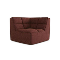 SOFAELEMENT Strukturstoff Stoff Rot - Bordeaux/Rot, Kunststoff/Textil (98/75/98cm) - Makamii
