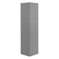 BUFFET Moderner Eck-Hochschrank dreieckiges Design kippsicher feuchtigkeitsresistent minimalistisch vielseitig - Grau, Holzwerkstoff (36.5/155/36.5cm) - EVRYAE