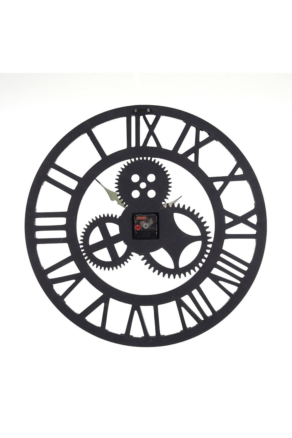 WANDUHR Industrie-Stil aus MDF in Gold Leises Uhrwerk Hochwertig Einfache Stromversorgung 58 x 58 x 4,5 cm - Goldfarben, Holzwerkstoff (58/4.5/58cm) - Livingandhome