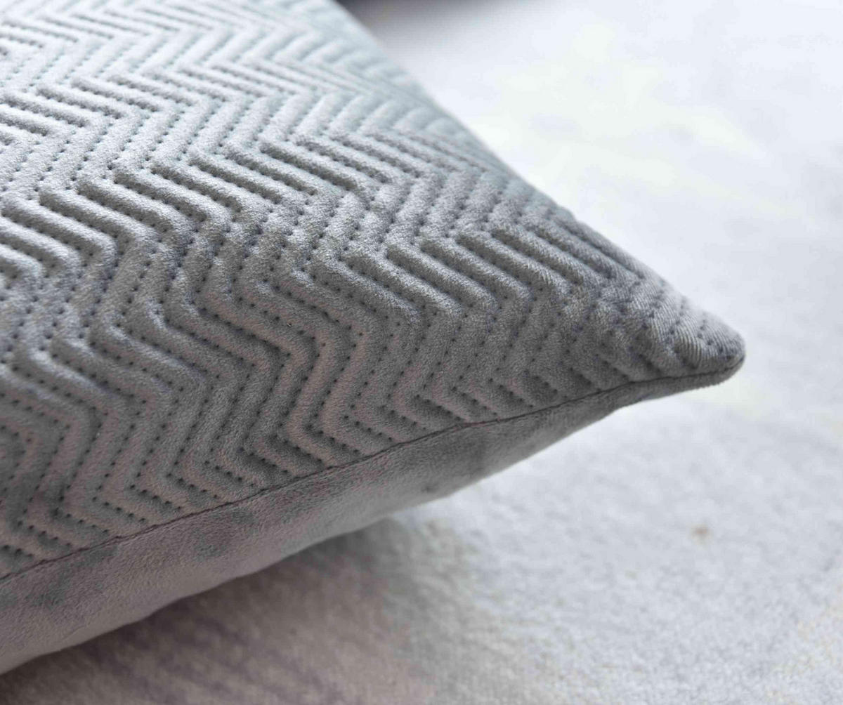 DEKOKISSEN Greta 45x45 cm Grau - Grau, Textil (45/45cm)