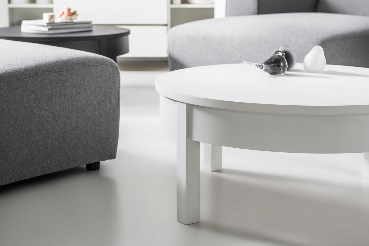 COUCHTISCH rund Buche massiv - Eichefarben, Holzwerkstoff (80/80/35cm) - Vox Möbel