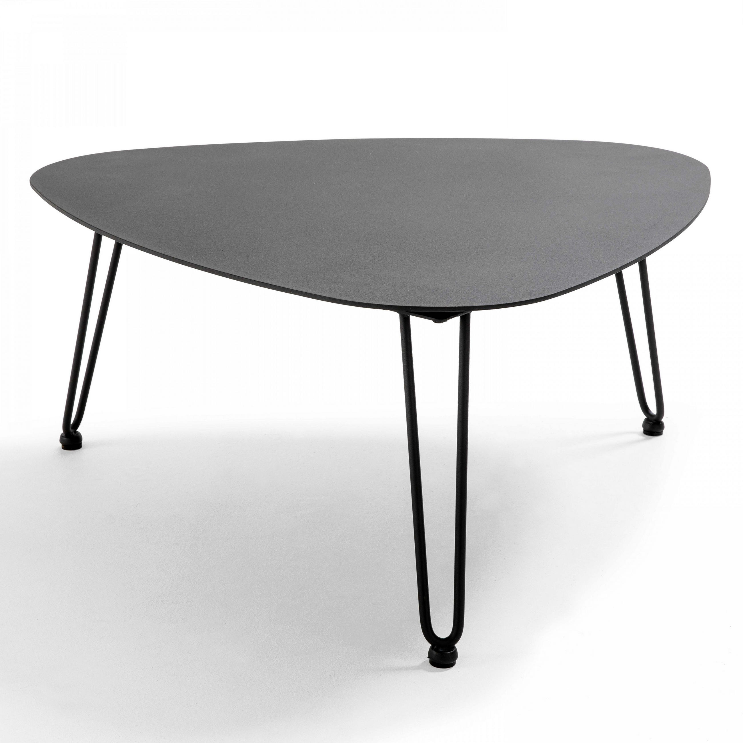 Oviala Gartenbeistelltisch, Schwarz 74x37x76 cm