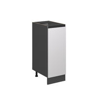 APOTHEKERUNTERSCHRANK R-Line Weiß 30 cm J-Shape, ohne AP - Anthrazit/Weiß, Holzwerkstoff (30/81.6/46cm) - Vicco