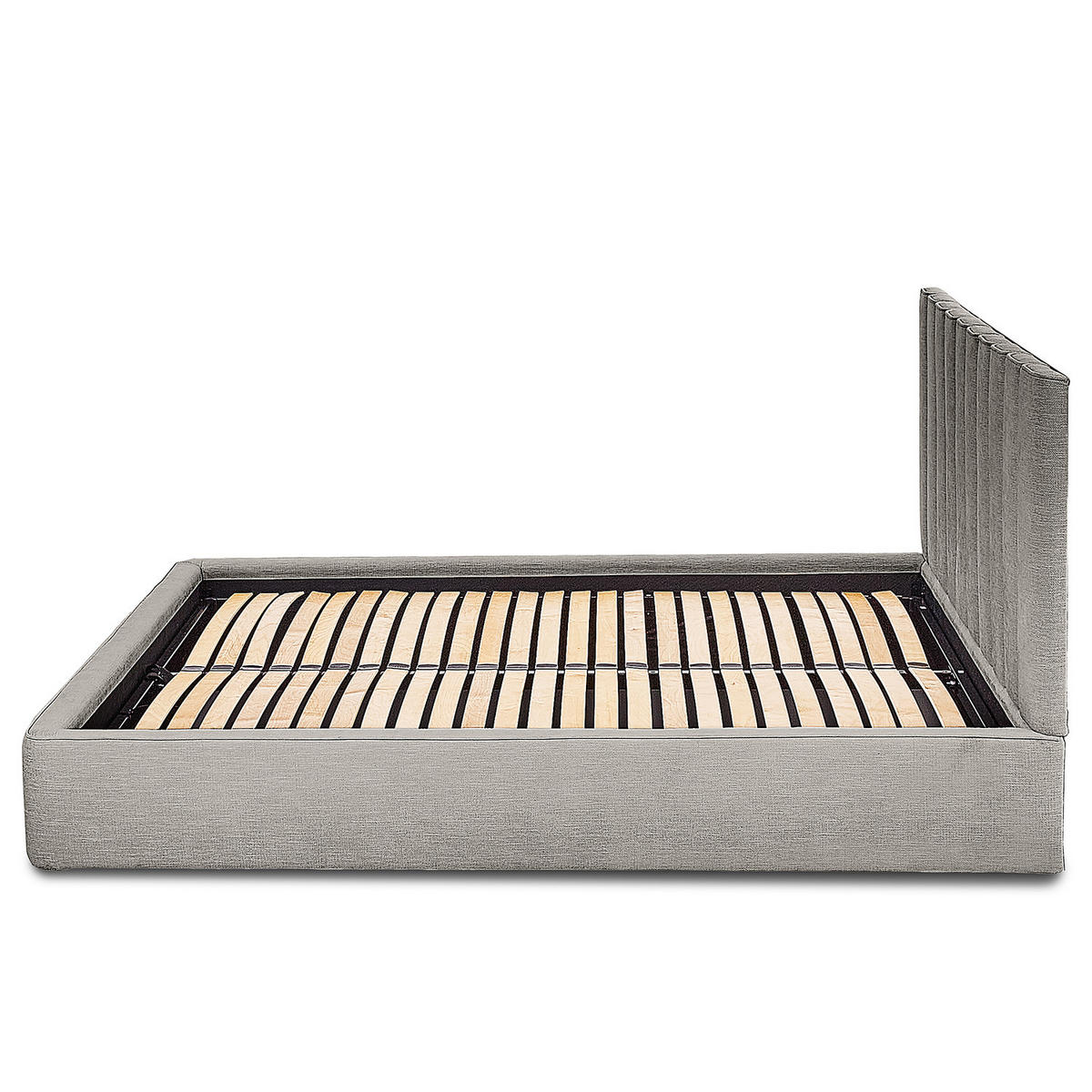 POLSTERBETT - Dunkelgrau, Textil (160/200cm) - home24