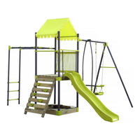 SPIELTURM AUS METALL Lucien Grün - Grün, Metall (344/248/304cm) - Habitat Garten