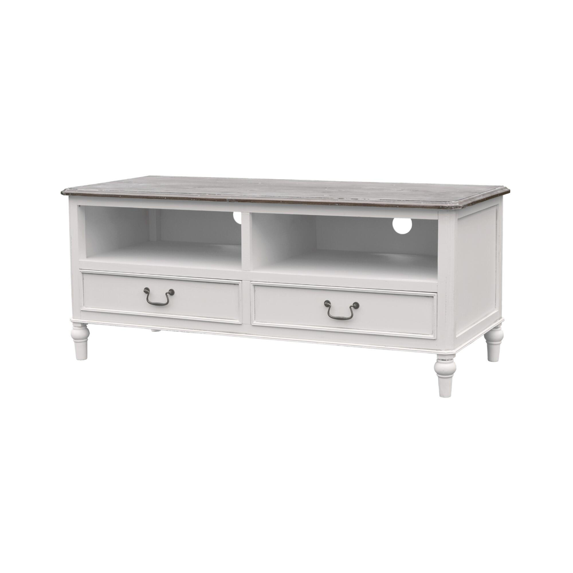 TV-LOWBOARD RAVENNA Weiß 120x50x51 cm - Weiß, Holz (120/51/50cm) - FURNLUX