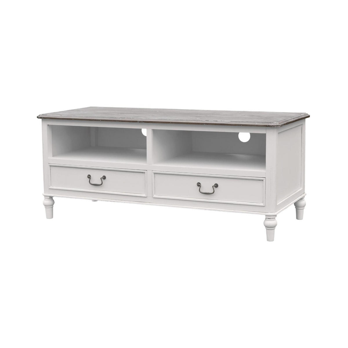 TV-LOWBOARD RAVENNA Weiß 120x50x51 cm - Weiß, Holz (120/51/50cm) - FURNLUX
