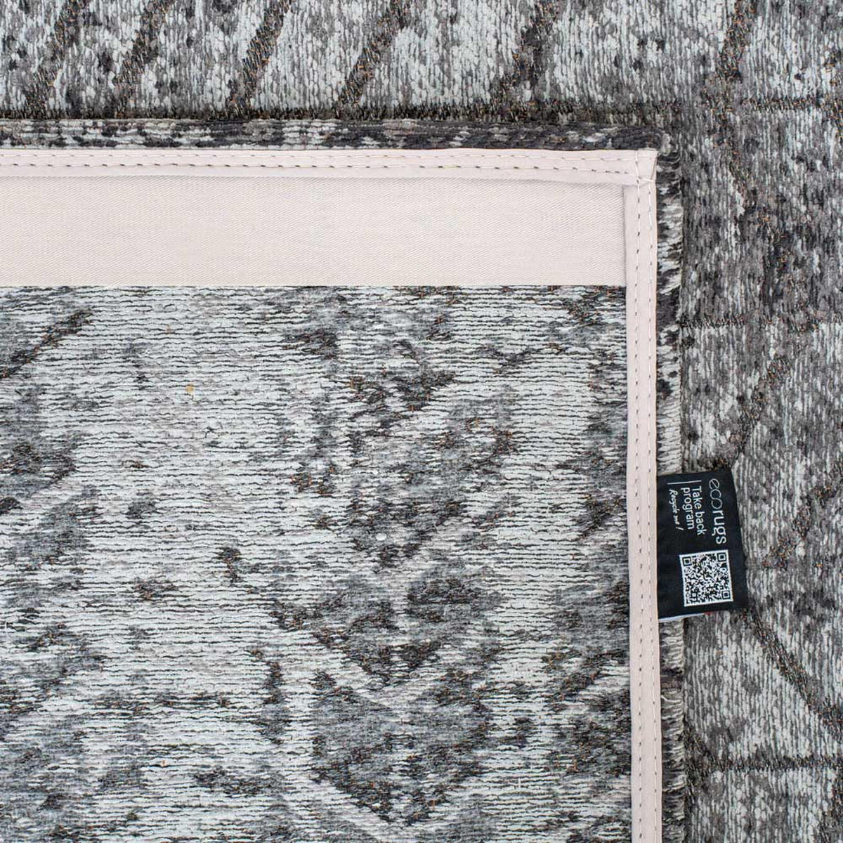 TEPPICH Harlem Contrast Mad Men Jacob's Ladder 80/150 cm - Schwarz, Kunststoff/Textil (80/150cm) - Louis De Poortere