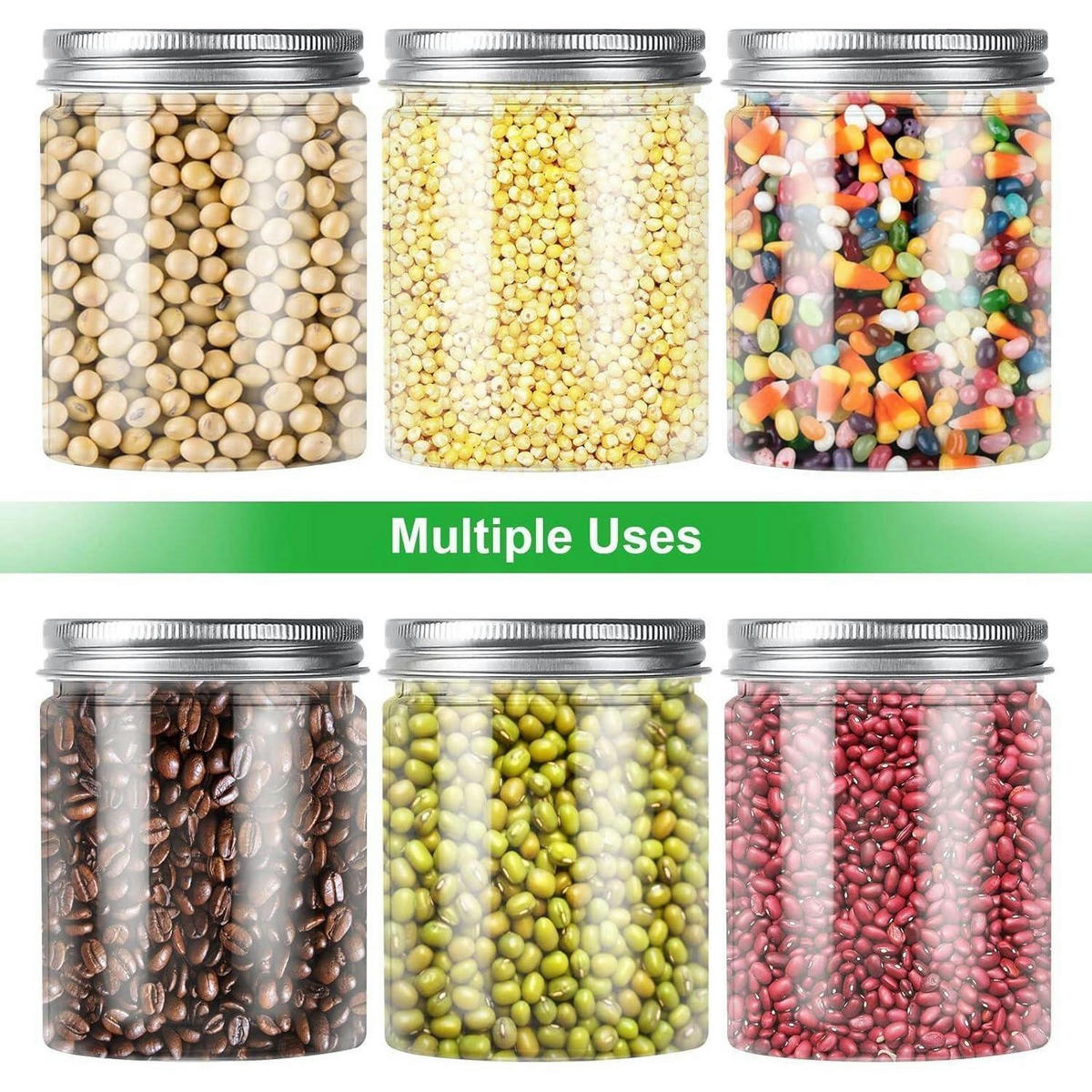 VORRATSDOSEN 20er Set 250ml transparent luftdicht - Multicolor, Kunststoff (6.8/8/6.8cm)