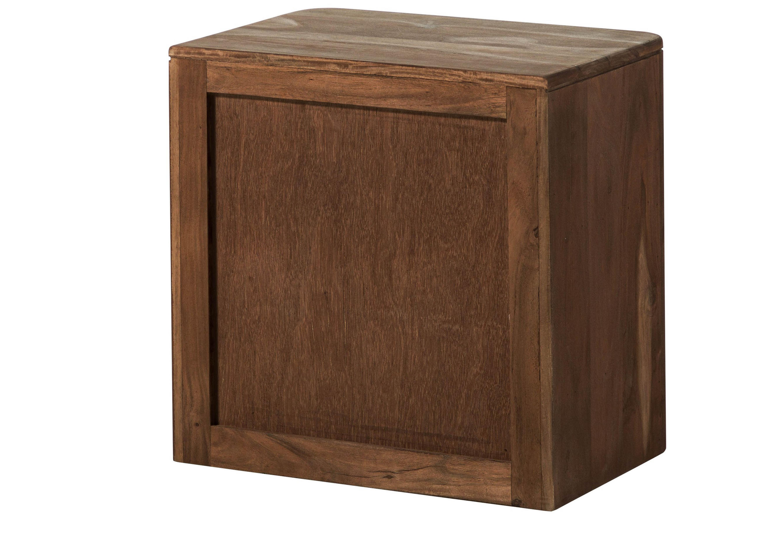 NACHTTISCH Sheesham 50x35x50 rot-braun gebeizt TORONTO #163 - Dunkelbraun, Holz (50/50/35cm) - Massivmoebel24