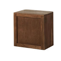 NACHTTISCH Sheesham 50x35x50 rot-braun gebeizt TORONTO #163 - Dunkelbraun, Holz (50/50/35cm) - Massivmoebel24