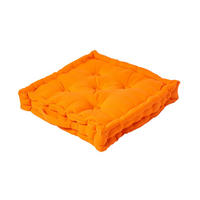 SITZKISSEN orange 40/40/8 cm – Bodenkissen unifarben - Orange, Textil (40/40/8cm) - Homescapes