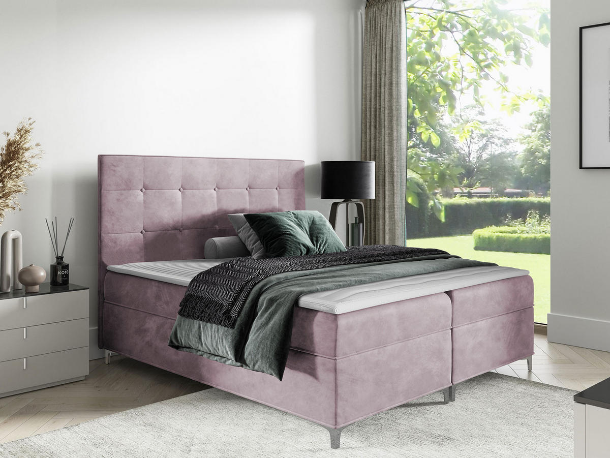BOXBETT Snake - H3 - Violett, Holz (180/200cm) - MIRJAN24