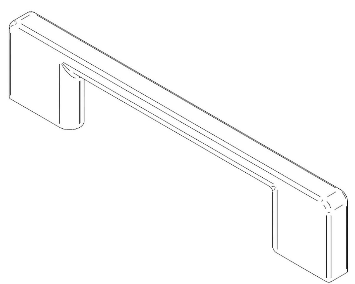 MÖBELGRIFF BA 192mm, Küchengriff Anthrazit matt, Türgriff Easy - Anthrazit, Metall (0.8/2.8/22.6cm)